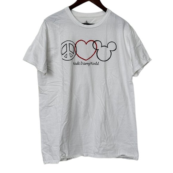 XL Walt Disney World Peace Love Mickey T-Shirt - Picture 1 of 4